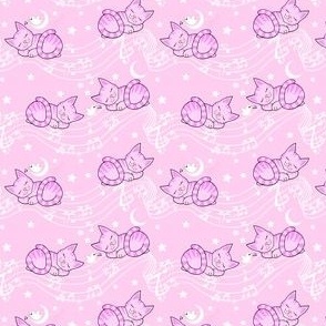 Sleepy meowsical pink kitties