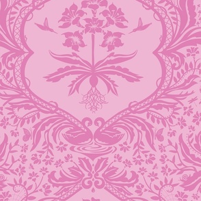 Luxury Damask Maximalist Flair Funky - lavender - wallpaper.