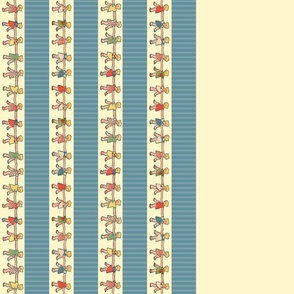 BORDER PRINT - PAPER DOLL COLLECTION (BLUE)