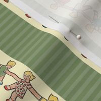 BORDER PRINT - PAPER DOLL COLLECTION (GREEN)