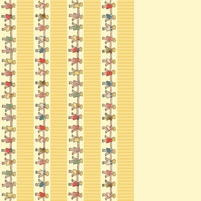 BORDER PRINT - PAPER DOLL COLLECTION (YELLOW)