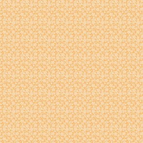 Cottagecore Ditzy Floral in Off White and Orange - Small Scale