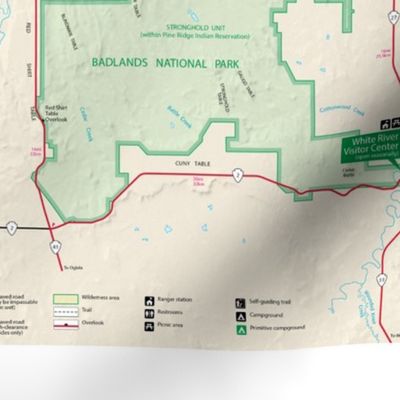 Badlands National Park map