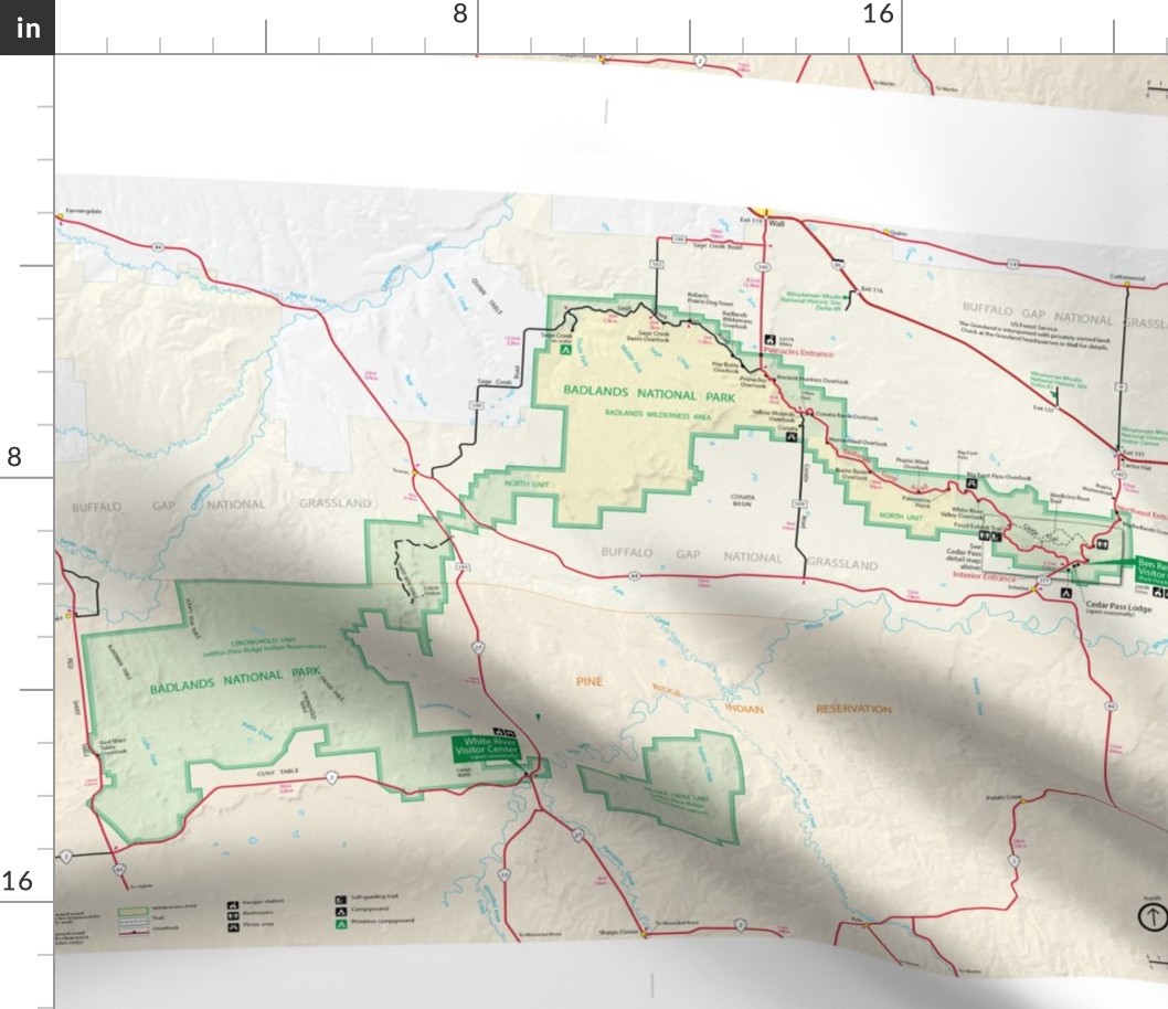 Badlands National Park map