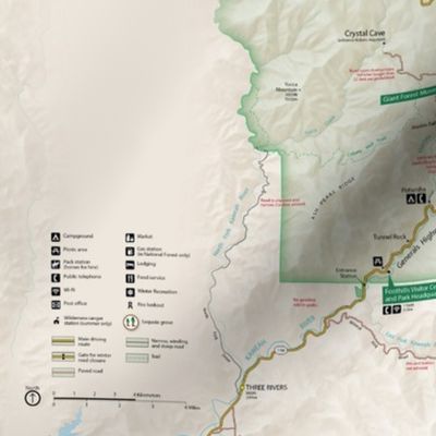 Sequoia and Kings Canyon National Parks map