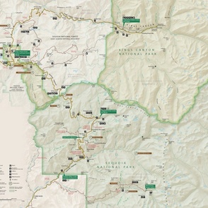 Sequoia and Kings Canyon National Parks map