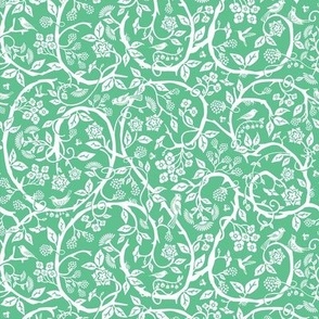 Victorian inspired decorative  botanical print - bright and maximalist.