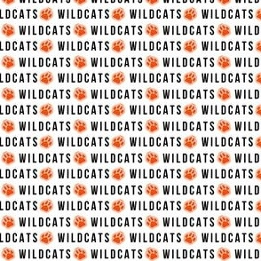 MINI wildcats fabric - sports fabric, black and orange fabric