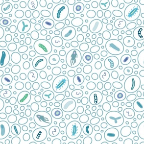 Microbe seamless pattern.