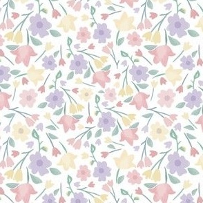 small scale ditsy floral - pastel