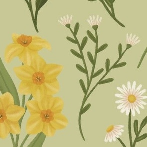 Daffodils and Daisies - Large