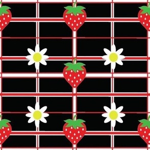 Strawberry Tartan Black