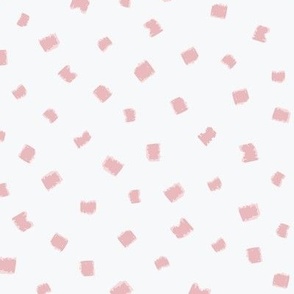 10" Square Dots Pink on White