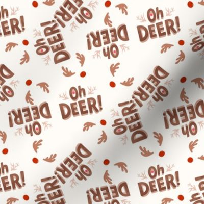 MEDIUM oh deer christmas fabric - reindeer fabric