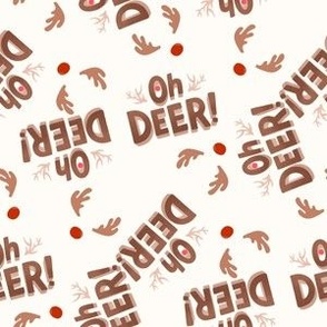 MEDIUM oh deer christmas fabric - reindeer fabric