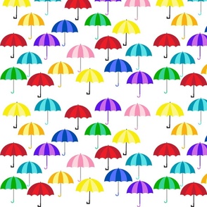 Umbrellas on White