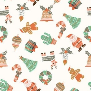 MEDIUM muted christmas pinata fabric - holiday christmas minimal design
