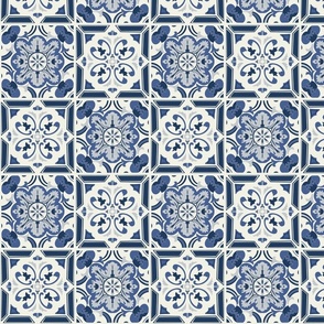 delft blue mediterranean tiles - small scale