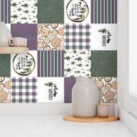 Into the woods//Purple - Wholecloth Cheater Quilt - Rotated