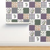 Into the woods//Purple - Wholecloth Cheater Quilt - Rotated