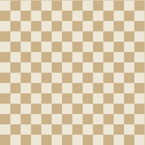 Mini checkerboard - retro checkers, wheat and beige 