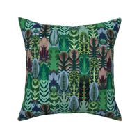 Art Deco Abstract Tropical Foliage