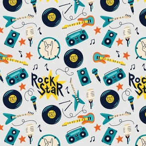 Rockstar Toss Crib Sheet