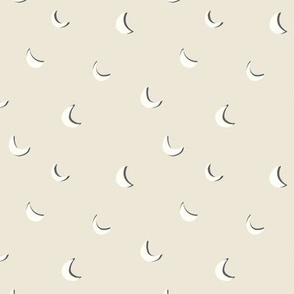 mini moon - beige moon phases, small scale 