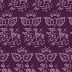 Renaissance Damask 1010, Aubergine