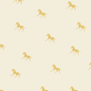 Preppy western golden yellow hand drawn zebra for wallpaper for nursery