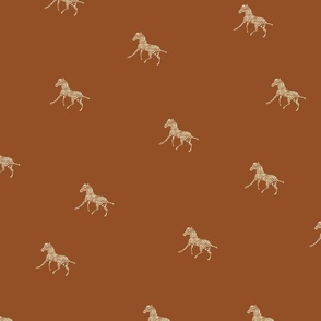 Preppy western brown hand drawn zebra for wallpaper for nursery