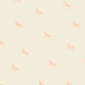 Preppy western pink peach fuzz hand drawn zebra for wallpaper for girls nursery