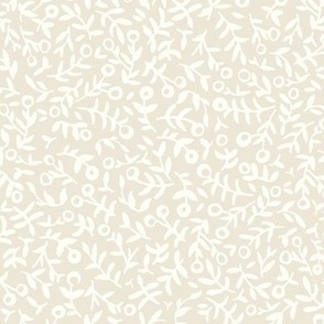 tiny flowers - beige ditsy floral 