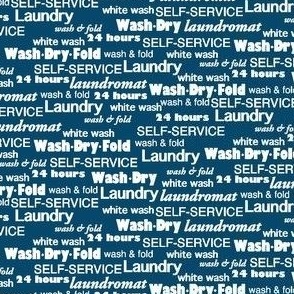 Laundry words - navy