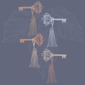 Tassels and Keys by MLT Design Lab-Blue