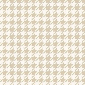 Stone Beige Neutral and Cream Ditsy Houndstooth Check