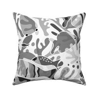 Coral Reefs - Hidden Whimsical - black and white | jumbo scale ©designsbyroochita