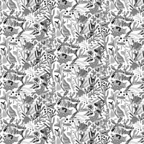 Coral Reefs - Hidden Whimsical - black and white | small scale ©designsbyroochita