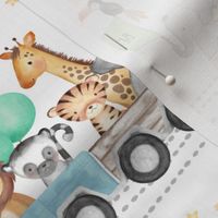 Jungle Parade // Wild Animal Party Boy + Girl Fabric // Elephant Zebra Giraffe Lion and Tiger