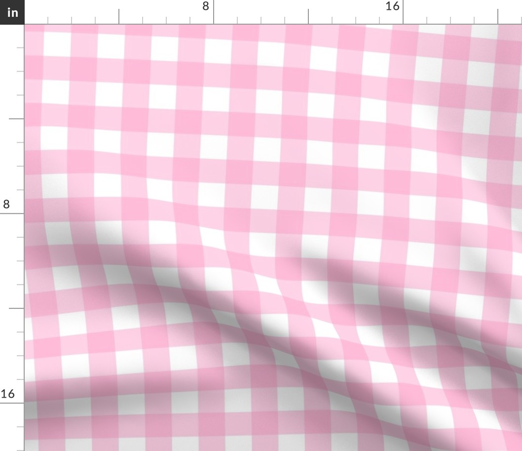 Carnation Pink Gingham Plaid