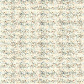 Soft cream, peach, teal dots Medium