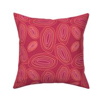 Spring Lily -| Colorful Ovals in Viva Magenta | 8x8 | Small Scale