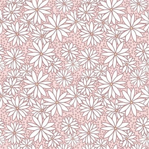 Pointed Flowers Pattern - Light Pink