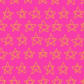 Polka Stars (24") - pink, yellow (ST2023PS)