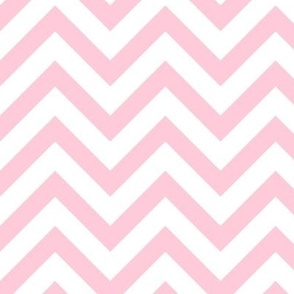 Baby Pink and White Chevron Pattern