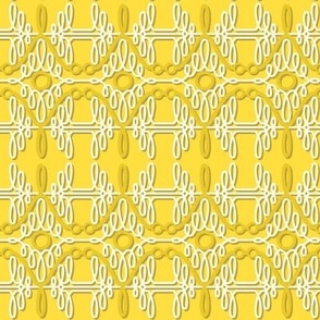 M - Yellow Lemon color Ornamental Passementerie