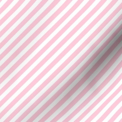 Baby Pink and White Diagonal Stripes Girl Nursery 