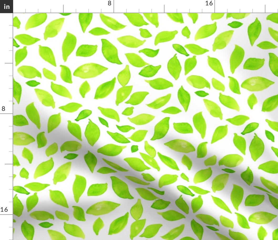 Lime Green Leaves  6in