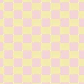  Checker Board - Basket Weave  - Piglet and butter - small check