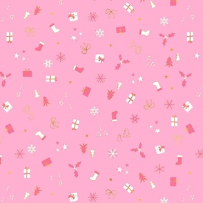 CHRISTMAS ICONS PINK GOLD
